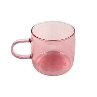 test LUCAS Coffee/tea glass cup Rose Pink 450ml