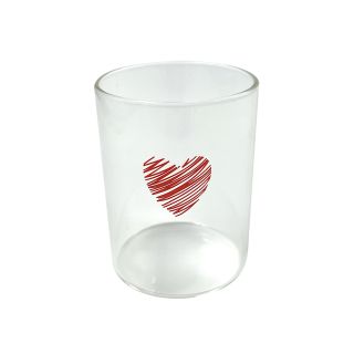 BONJOUR Cute clear glass with lovely quote. Good for hot&cold beverage (350ml.)